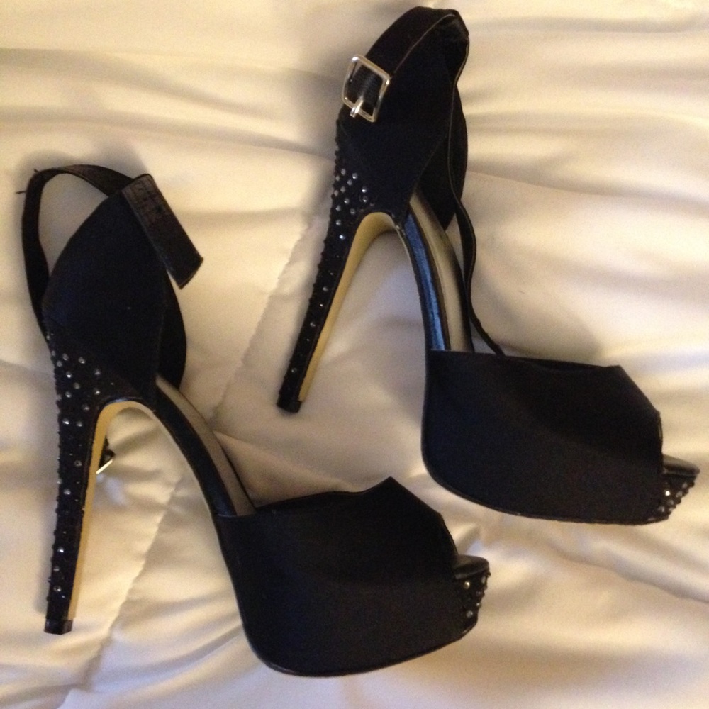 Black platform heels